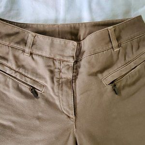 GUNEX Pants Women 10 Khaki Cotton Poly Slacks Equestrian Riding Preppy Italy